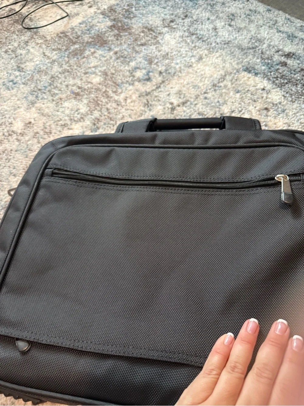 Dell Black Nylon Laptop Briefcase with Front Organizer Pocket